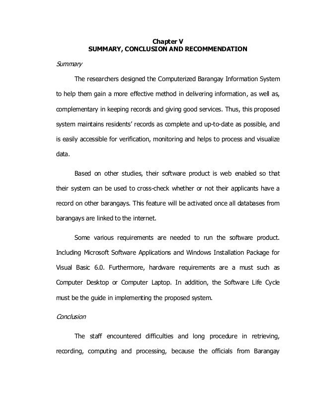 thesis of barangay profiling system thesis of barangay profiling system